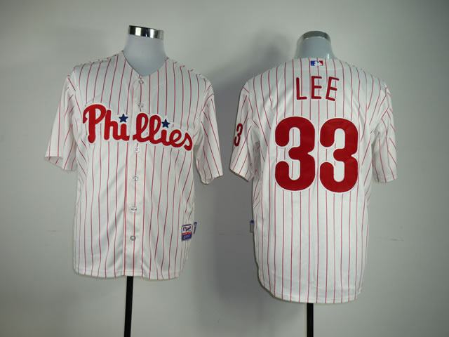 Men Philadelphia Phillies 33 Lee White MLB Jerseys